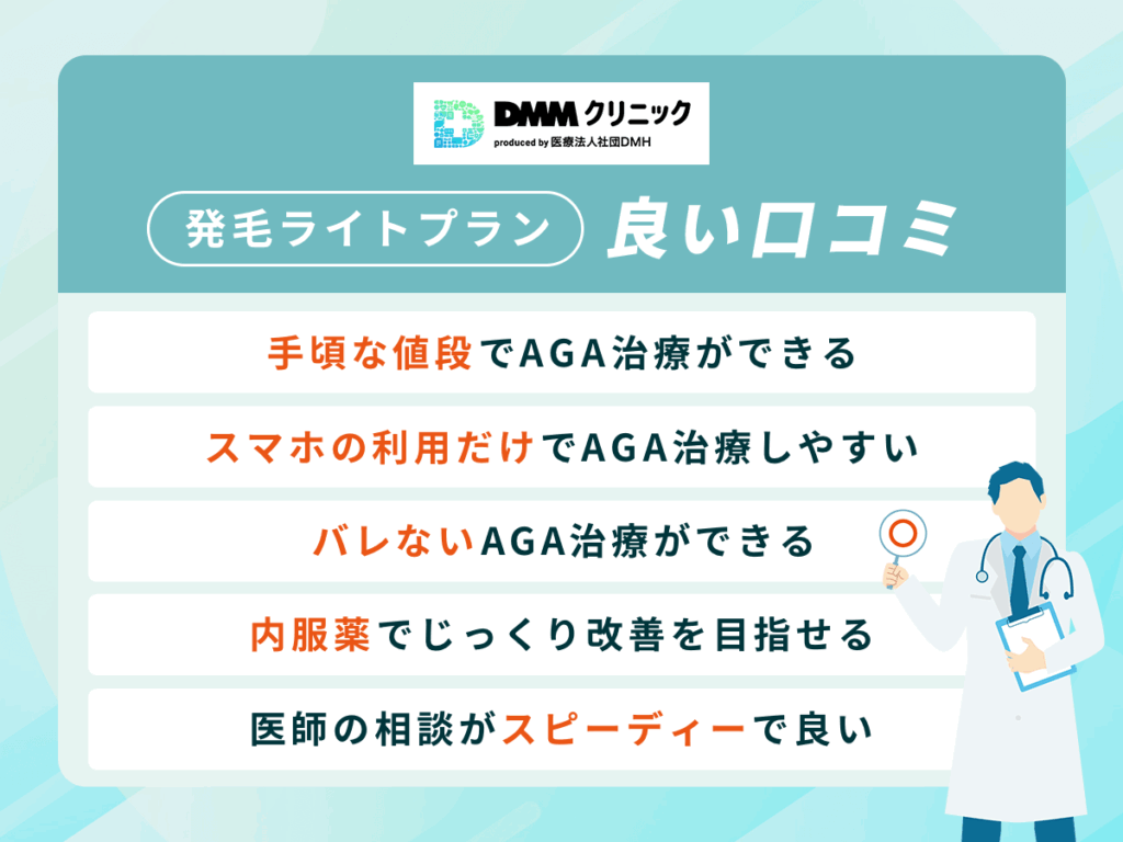 DMMの発毛ライトプラン（フィナステリド・ミノキシジル）でAGAクーポン利用の良い口コミや評判