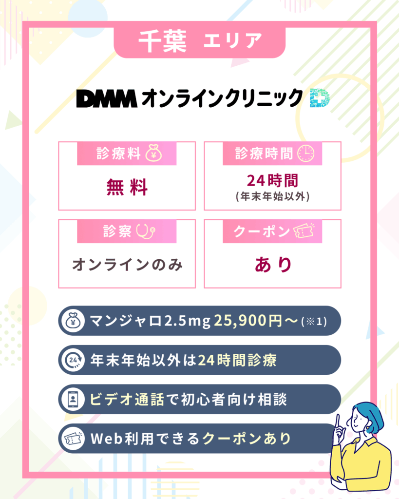 千葉のマンジャロオンライン:DMMオンラインクリニック