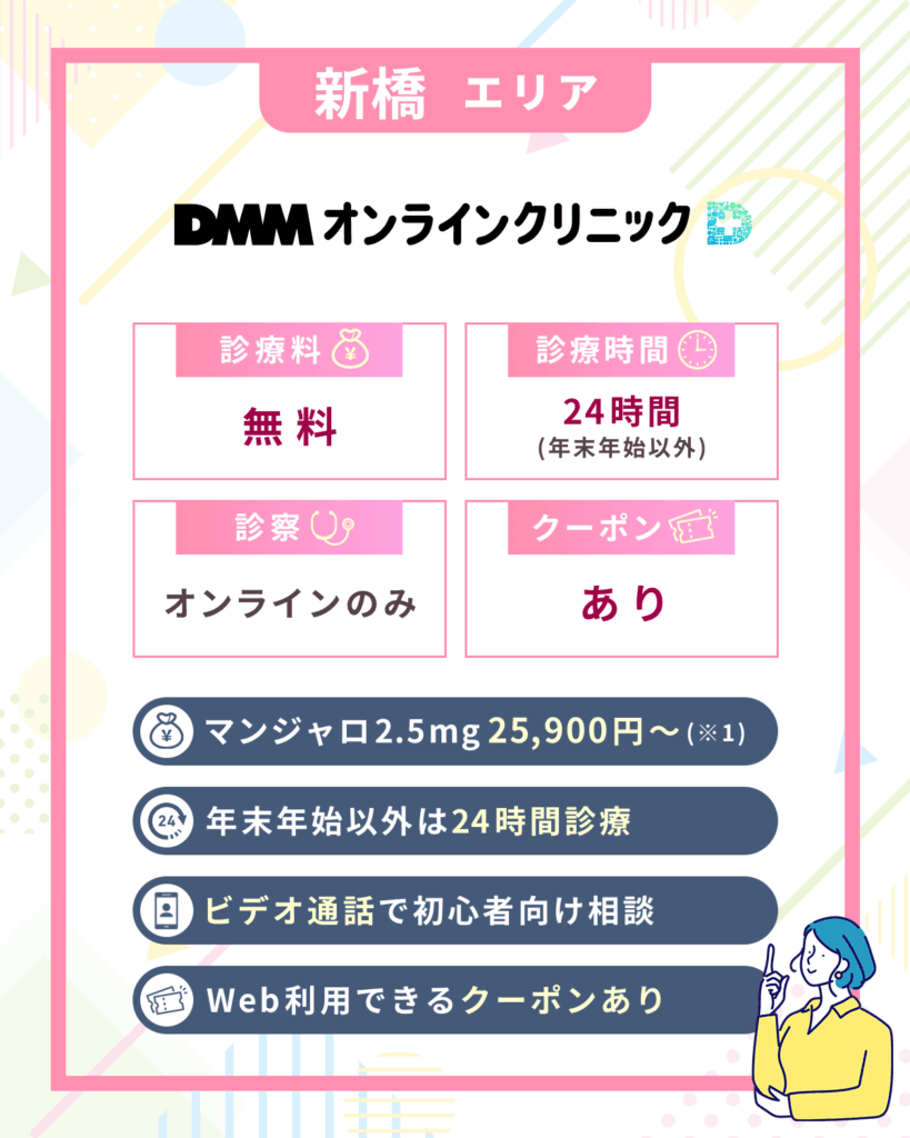 新橋のマンジャロオンライン:DMMオンラインクリニック