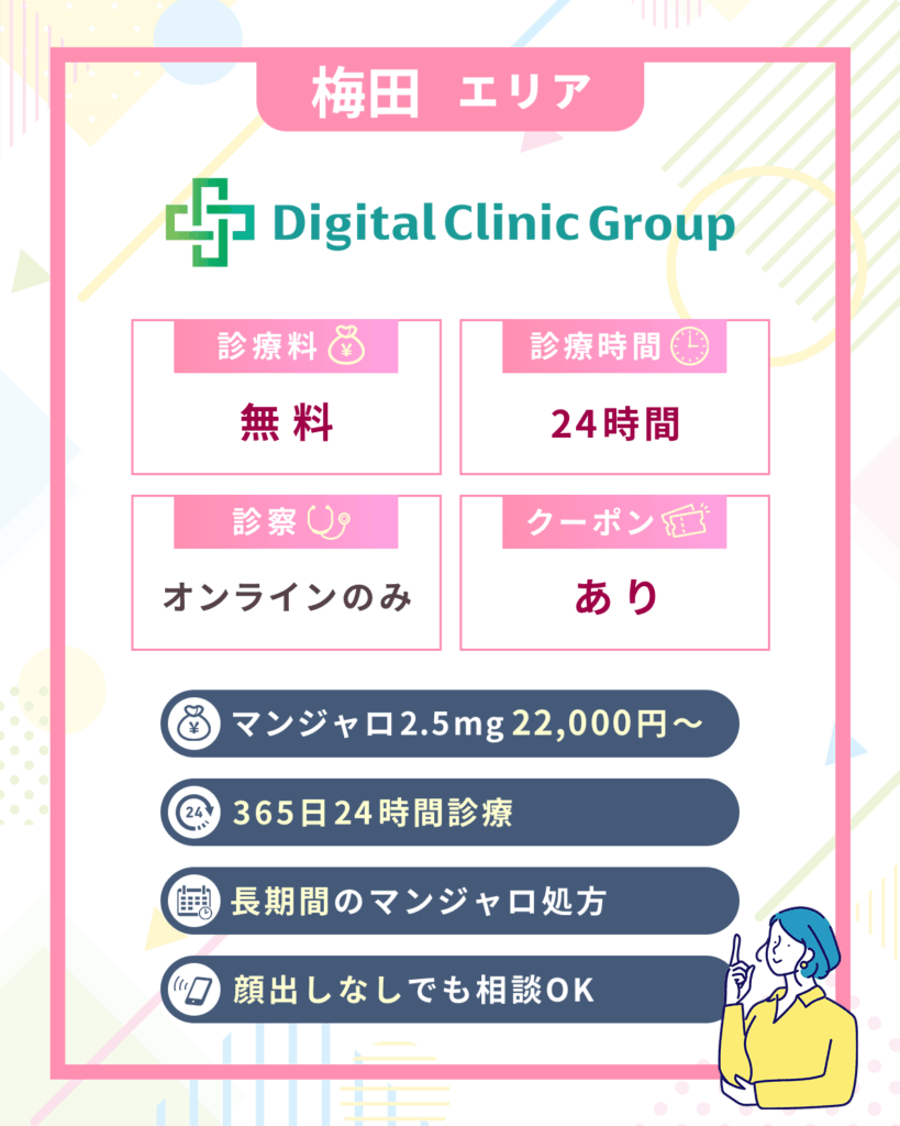 大阪梅田のマンジャロオンライン：デジクリ